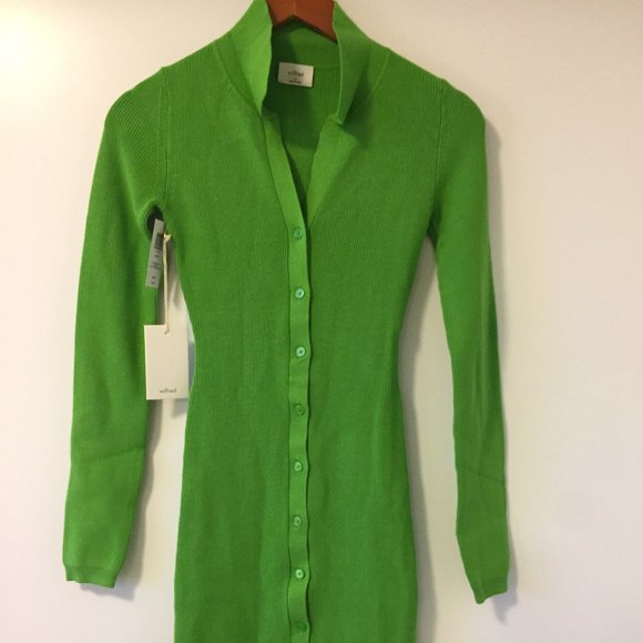 Aritzia Wilfred Cove Dress sweater dress in Cucamelon Green ( NWT ) - Picture 4 of 16